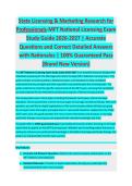 State Licensing - LICENSING EXAM STUDY GUIDE 2026-2027 ACCURATE QUESTIONS AND CORRECT DETAILED ANSWERS WITH RATIONALES &vert;&vert; 100&percnt; GUARANTEED PASS <BRAND NEW VERSION>