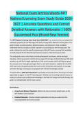 National Exam Artricia Woods - NATIONAL EXAM STUDY GUIDE 2026-2027 ACCURATE QUESTIONS AND CORRECT DETAILED ANSWERS WITH RATIONALES &vert;&vert; 100&percnt; GUARANTEED PASS <BRAND NEW VERSION>