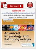 Test Bank for Advanced Physiology And Pathophysiology&colon; Essentials For Clinical Practice&comma; 2nd Edition By Nancy C&period; Tkacs&comma; Linda L&period; Herrmann Isbn&semi; 9780826167552  - All Chapters 1-17 &vert;&vert; Complete A&plus; Guide&period; 