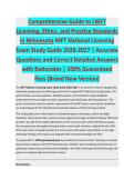 Comprehensive Guide to LMFT Licensing - LMFT LICENSING EXAM STUDY GUIDE 2026-2027 ACCURATE QUESTIONS AND CORRECT DETAILED ANSWERS WITH RATIONALES &vert;&vert; 100&percnt; GUARANTEED PASS <BRAND NEW VERSION>