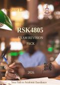 RSK4805 EXAM REVISION PACK 2026