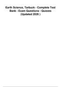Test Bank for Earth Science&comma; 15th edition by Edward J&period; Tarbuck&vert;9780134673943&vert; Chapters 1-14&vert; LATEST &vert;2026
