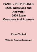 PANCE &ndash; PREP PEARLS 2026 PDF &vert; 2000 Questions & Answers Full Set
