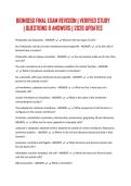 BIOM1050 FINAL EXAM REVISION &vert; VERIFIED STUDY &vert; QUESTIONS & ANSWERS &vert; 2026 UPDATES