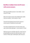 Backflow multiple choice test -1 exam with correct answers