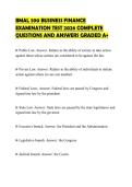BMAL 590 BUSINESS FINANCE EXAMINATION TEST 2026 COMPLETE QUESTIONS AND ANSWERS GRADED A&plus;