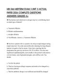 MN 566 MIDTERM EXAM 3 UNIT 5 ACTUAL PAPER 2026 COMPLETE QUESTIONS ANSWERS GRADED A&plus;