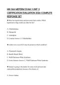 MN 566 MIDTERM EXAM 3 UNIT 5 CERTIFICATION EVALUATION 2026 COMPLETE RESPONSE SET