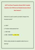 AAP Final Exam Preparation Newest With Complete  Questions And 100&percnt;Correct Detailed Answers&vert; Brand  New Version&excl;&excl;&excl;