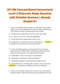 ATI RN Concept-Based Assessment  Level 2 Elaborate Study Question  with Detailed Answers &vert; Already  Graded A&plus;