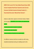 SERE 100&period;2 Level A Pre Test &vert;&vert; Most Recent Exam 2026  Actual Complete Real Exam Questions And Correct  Answers &lpar;Verified Answers&rpar; Already Graded A&plus; &vert;  Guaranteed Success&excl;&excl; &vert;Brand New Version&excl;&excl;