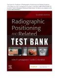 Textbook of Radiographic Positioning and Related Anatomy 11th Edition Test Bank by John Lampignano 2026&sol;2027 &ndash; Complete Exam Practice