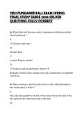 HESI FUNDAMENTALS EXAM SPRING FINAL STUDY GUIDE 2026 SOLVED QUESTIONS FULLY CORRECT