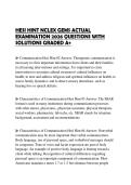 HESI HINT NCLEX GEMS ACTUAL EXAMINATION 2026 QUESTIONS WITH SOLUTIONS GRADED A&plus;