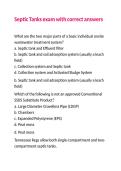 Septic Tanks exam with correct answers 