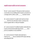 septic exam with correct answers
