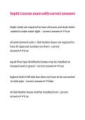 Septic License exam with correct answers 