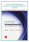 Accredited Test Bank Solution For Investments&comma; 13th Edition Bodie &lbrack;All Lessons Included&rsqb;
