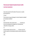 Tennessee Septic System Exam with correct answers