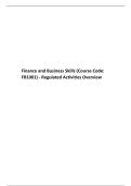 Finance and Business Skills &lpar;Course Code FB1001&rpar; - Regulated Activities Overview