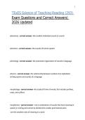 TExES Science of Teaching Reading &lpar;293&rpar; Exam Questions and Correct Answers&vert; 2026 Updated