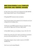 BMW EXAM BUNDLE 2026 COMPLETE QUESTIONS AND VERIFIED ANSWERS