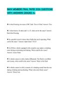 BMW MEMBERS FINAL PAPER 2026 QUESTIONS WITH ANSWERS GRADED A&plus;