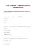 PATH 310 Module 1 Exam Questions With Accurate Answers 