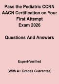 Pass the Pediatric CCRN AACN Certification Exam 2026 PDF &vert; First Attempt Prep