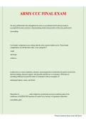Army CCC Final Exam 2026&sol;2027 &ndash; Complete Practice Questions and Answers for Combat Casualty Care