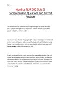 Hondros NUR 200 Quiz 2&vert; Comprehensive Questions and Correct Answers