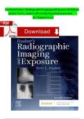 Test Bank &ndash;Fauber&rsquo;s Radiographic Imaging And Exposure 7th Edition AuthorTerri L&period; Fauber