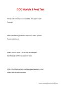CCC Module 3 Post Test 2026&sol;2027 &ndash; Complete Practice Questions and Answers