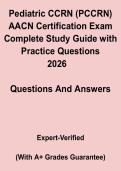 Pediatric CCRN &lpar;PCCRN&rpar; 2026 AACN Certification Exam PDF &vert; Complete Study Guide