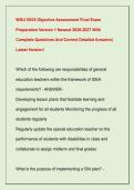 WGU D635 Objective Assessment Final Exam  Preparation Version 1 Newest 2026-2027 With  Complete Questions And Correct Detailed Answers&vert;  Latest Version&excl;