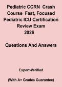 pediatric CCRN focused prep guide 2026