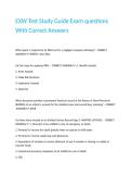 EXW Test Study Guide Exam questions With Correct Answers 