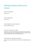 EXW Board Questions With Correct Answers