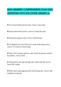 BMW MEMBERS COMPREHENSIVE EXAM 2026 QUESTIONS WITH SOLUTIONS