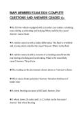 BMW MEMBERS EXAM 2026 COMPLETE QUESTIONS AND ANSWERS GRADED A&plus;