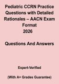 Pediatric CCRN 2026 Practice Questions PDF &vert; Detailed Rationales for PCCRN Exam