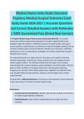 Medical Device Sales Guide Overview - MEDICAL EXAM STUDY GUIDE ACCURATE QUESTIONS AND CORRECT DETAILED ANSWERS WITH RATIONALES &vert;&vert; 100&percnt; GUARANTEED PASS <BRAND NEW VERSION>
