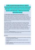ST 300 - MEDICAL EXAM STUDY GUIDE ACCURATE QUESTIONS AND CORRECT DETAILED ANSWERS WITH RATIONALES &vert;&vert; 100&percnt; GUARANTEED PASS <BRAND NEW VERSION>