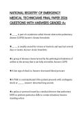 NATIONAL REGISTRY OF EMERGENCY MEDICAL TECHNICIANS FINAL PAPER 2026 QUESTIONS WITH ANSWERS GRADED A&plus;