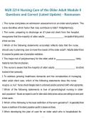 NUR 2214 Nursing Care of the Older Adult Module 9 &ndash; Rasmussen 2026&sol;2027 &vert; Questions with Correct Answers &vert; Latest Update