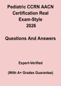 Pediatric CCRN AACN Certification Exam 2026 PDF &vert; Real Exam-Style Practice