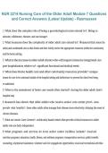 NUR 2214 Nursing Care of the Older Adult Module 7 &ndash; Rasmussen 2026&sol;2027 &vert; Questions with Correct Answers &vert; Latest Update