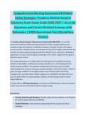 Comprehensive Nursing Assessment - NURSING EXAM STUDY GUIDE ACCURATE QUESTIONS AND CORRECT DETAILED ANSWERS WITH RATIONALES &vert;&vert; 100&percnt; GUARANTEED PASS <BRAND NEW VERSION>