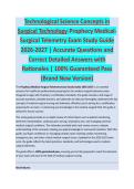 Technological Science Concepts in Surgical Technology - SURGICAL EXAM STUDY GUIDE ACCURATE QUESTIONS AND CORRECT DETAILED ANSWERS WITH RATIONALES &vert;&vert; 100&percnt; GUARANTEED PASS <BRAND NEW VERSION>