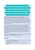 Med Surgical Hesi - MEDICAL EXAM STUDY GUIDE ACCURATE QUESTIONS AND CORRECT DETAILED ANSWERS WITH RATIONALES &vert;&vert; 100&percnt; GUARANTEED PASS <BRAND NEW VERSION>